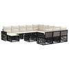 vidaXL Ensemble de canap&eacute; de jardin 13 pcs Noir et blanc cr&egrave;me