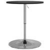 vidaXL Table de bar noir 60x60x90 cm bois d'ing&eacute;nierie et acier chrom&eacute;