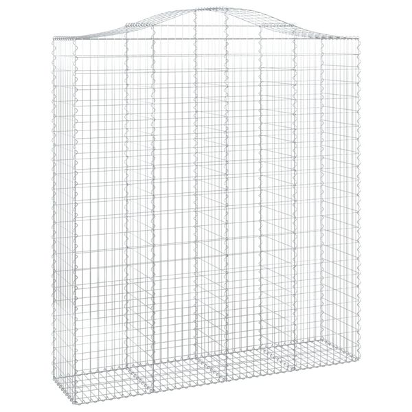 vidaXL Paniers &agrave; gabions arqu&eacute;s 3 pcs 200x50x220/240 cm Fer galvanis&eacute;