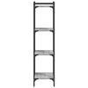 vidaXL Biblioth&egrave;que &agrave; 4 niveaux sonoma gris 40x30x120 cm
