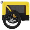 vidaXL Remorque de vélo pour animaux de compagnie jaune et noir