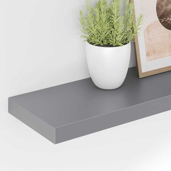 vidaXL &Eacute;tag&egrave;re flottante murale gris 80x23,5x3,8 cm MDF