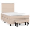 vidaXL Sommier &agrave; lattes de lit matelas cappuccino 120x190cm similicuir