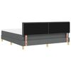 vidaXL Lit &agrave; ressorts avec matelas Gris fonc&eacute; 180 x 200 cm tissu