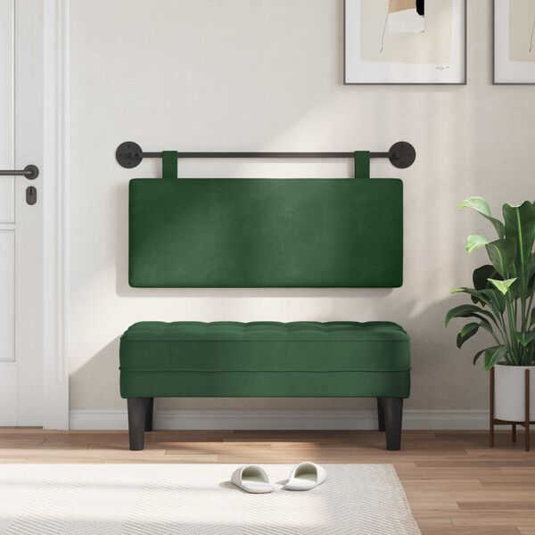 vidaXL T&ecirc;te de lit suspendue Tissu en velours c&ocirc;tel&eacute;