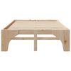 vidaXL Cadre de lit Marron 135 x 190 cm Pin massif