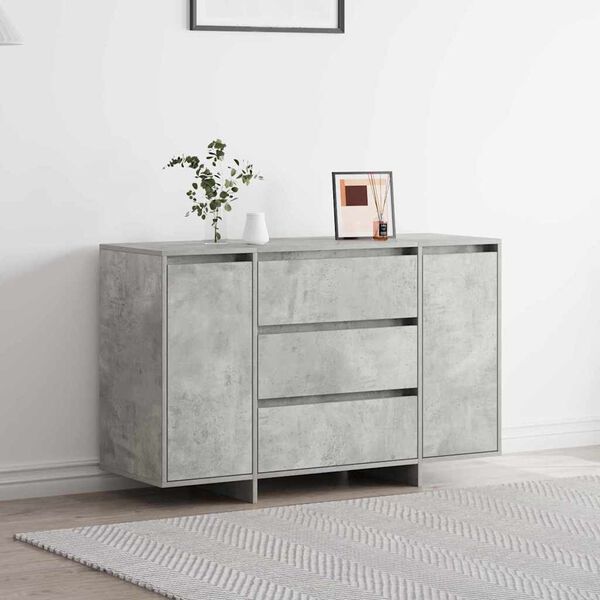 vidaXL Buffet Gris béton 120 x 41 x 75 cm Bois d'ingénierie