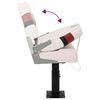 vidaXL Si&egrave;ges bateau lot de 2 pi&eacute;destal hauteur r&eacute;glable pivotant 360&deg;