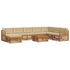 vidaXL Ensemble de canap&eacute;s d'ext&eacute;rieur 9 pc Naturel et Beige