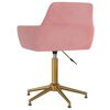 vidaXL Chaises pivotantes &agrave; manger lot de 2 Rose Velours