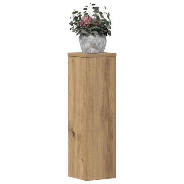vidaXL Supports pour plantes 2 pcs ch&ecirc;ne artisanal bois d'ing&eacute;nierie