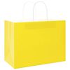 vidaXL Sacs en papier 50 pcs avec poign&eacute;es jaune 32x17x25 cm