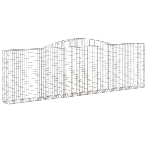 vidaXL Paniers à gabions arqués 8 pcs 400x30x120/140 cm Fer galvanisé