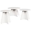 vidaXL Table basse 3 pcs Blanc
