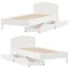 vidaXL Cadre de lit sans matelas blanc 100x200 cm bois de pin massif