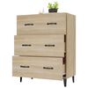 vidaXL Buffet chêne sonoma 69,5x34x90 cm bois d'ingénierie