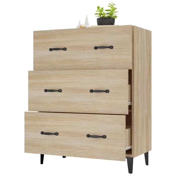 vidaXL Buffet chêne sonoma 69,5x34x90 cm bois d'ingénierie