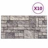 vidaXL Panneaux muraux 10 pcs Gris et blanc 100 x 50 cm Mousse EPS