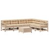 vidaXL Salon de jardin 7 pcs avec coussins Bois de pin massif