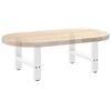 vidaXL Pieds de table basse Blanc 2 pi&egrave;ces 60 x (42-43) cm Acier