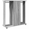 vidaXL Garde-robe avec roues sonoma gris 102x38x110 cm bois ingénierie