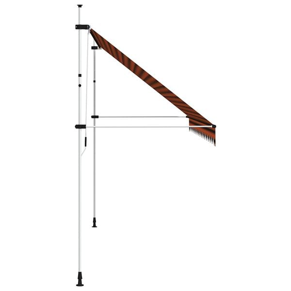 vidaXL Auvent manuel r&eacute;tractable 400 cm Orange et marron