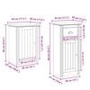vidaXL Meubles de salle de bain 4 pcs BODO blanc bois de pin massif