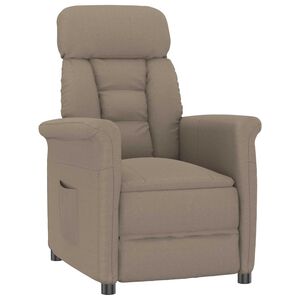 vidaXL Fauteuil Relax Taupe Taupe 70.5 x 96.5 x 95 cm Polyester