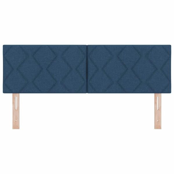 vidaXL T&ecirc;te de lit avec t&ecirc;te de lit Bleu 160 cm Cuir synth&eacute;tique
