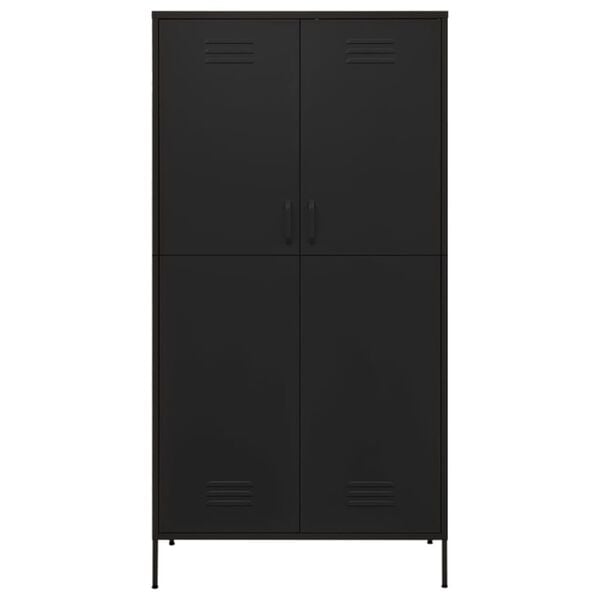 vidaXL Garde-robe Noir 90x50x180 cm Acier