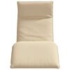 vidaXL Chaise longue pliante beige 175x54x8,5 cm tissu oxford