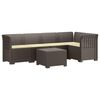 vidaXL Canap&eacute; de Jardin 5 Places avec Coussins Aspect Rotin PP