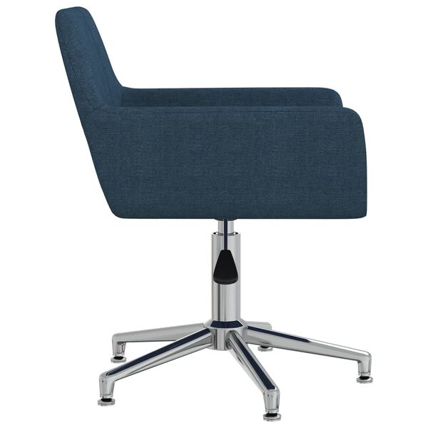 vidaXL Chaises pivotantes &agrave; manger lot de 2 bleu tissu