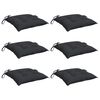 vidaXL Coussins de palette lot de 6 noir 50x50x7 cm tissu oxford