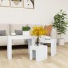 vidaXL Tables basses gigognes 3 pcs Blanc Bois d’ingénierie