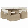 vidaXL Ensemble de canap&eacute; de jardin 5 pc 4-Nombre de places Beige