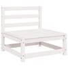 vidaXL Salon de jardin 3 pcs Blanc Bois de pin massif