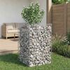 vidaXL Lit sur&eacute;lev&eacute; gabion Argent&eacute; 50 x 50 x 80 cm Acier galvanis&eacute;