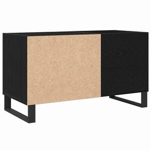 vidaXL Meuble &agrave; vinyles Ch&ecirc;ne noir 85 x 38 x 48 cm Bois d'ing&eacute;nierie