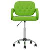 vidaXL Chaise pivotante de salle &agrave; manger Vert Similicuir