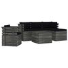 vidaXL Salon palette de jardin 6 pcs avec coussins Bois de pin massif