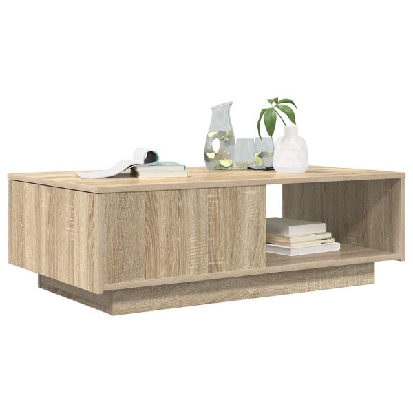 vidaXL Table basse Ch&ecirc;ne Sonoma 95 x 55 x 31 cm Bois d'ing&eacute;nierie