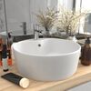 vidaXL Lavabo de luxe avec trop-plein Blanc mat 36x13 cm C&eacute;ramique
