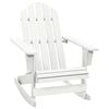 vidaXL Chaise &agrave; bascule de jardin Bois Blanc