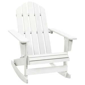 vidaXL Chaise &agrave; bascule de jardin Bois Blanc