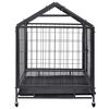 vidaXL Cage robuste avec roues pour chiens Acier 98x73x99 cm