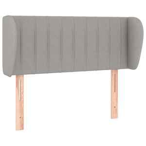 vidaXL T&ecirc;te de lit avec oreilles Gris clair 83x23x78/88 cm Tissu