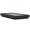 vidaXL Cadre de lit sans matelas noir 90x190 cm