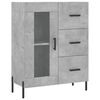 vidaXL Buffet haut Gris b&eacute;ton 69,5x34x180 cm Bois d'ing&eacute;nierie