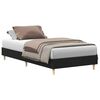vidaXL Cadre de lit Ch&ecirc;ne noir 203 x 101 x 25 cm Bois d'ing&eacute;nierie